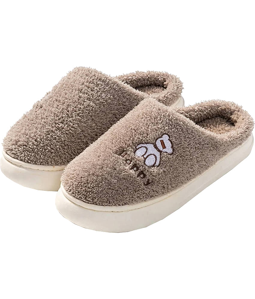 Infispace Brown Women's Toe Covered Flip Flop