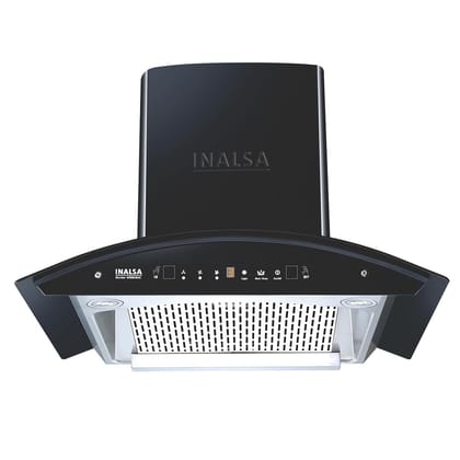 INALSA Autoclean Chimney for Kitchen 60cm|1500 m3/hr Suction Filterless Glass Cooker Hood with Installation Kit|SS oil Collector|3-Speed Touch+Motion Sensor Control|7 Yr Motor Warranty-HECTOR 60BKMAC INALSA Autoclean Chimney for Kitchen 60cm|1500 m3/hr S