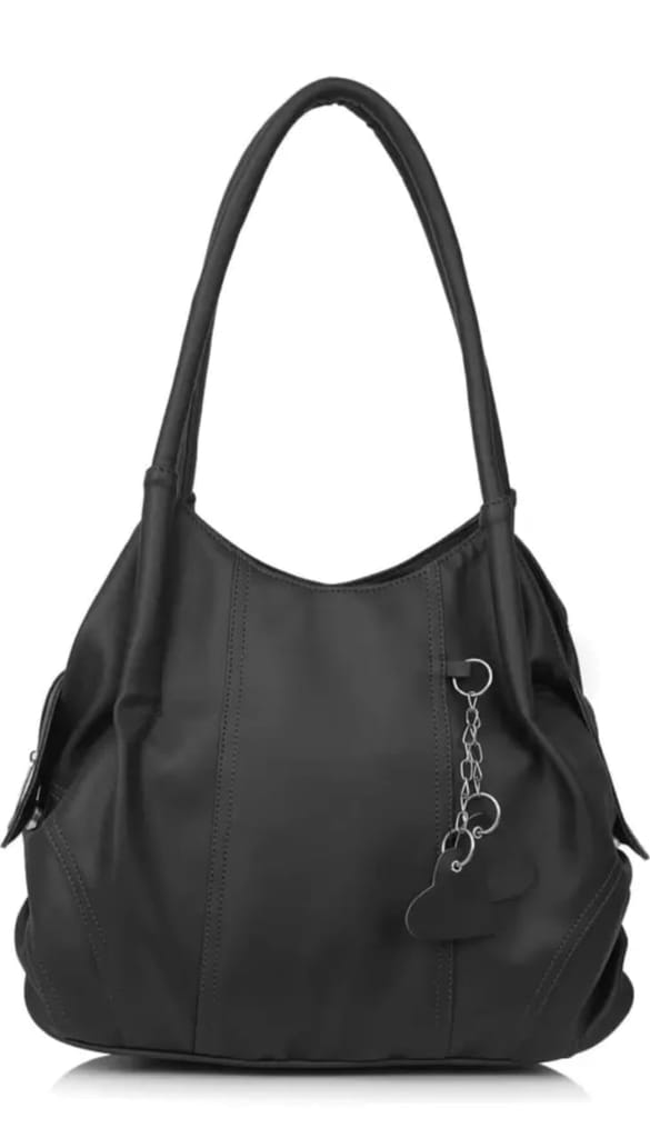 Chic & Spacious Women's Shoulder Tote – Elegant Handbag with Heart Charm