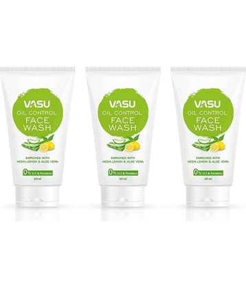 Vasu - Excess Oil Removal Face Wash For Normal Skin ( Pack of 3 )
