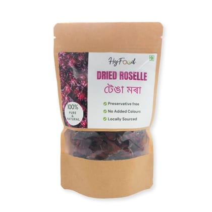 Hyfood Dried Roselle Petals (Hibiscus Sabdariffa) - 250 gm - Pack of 2 Dried Roselle