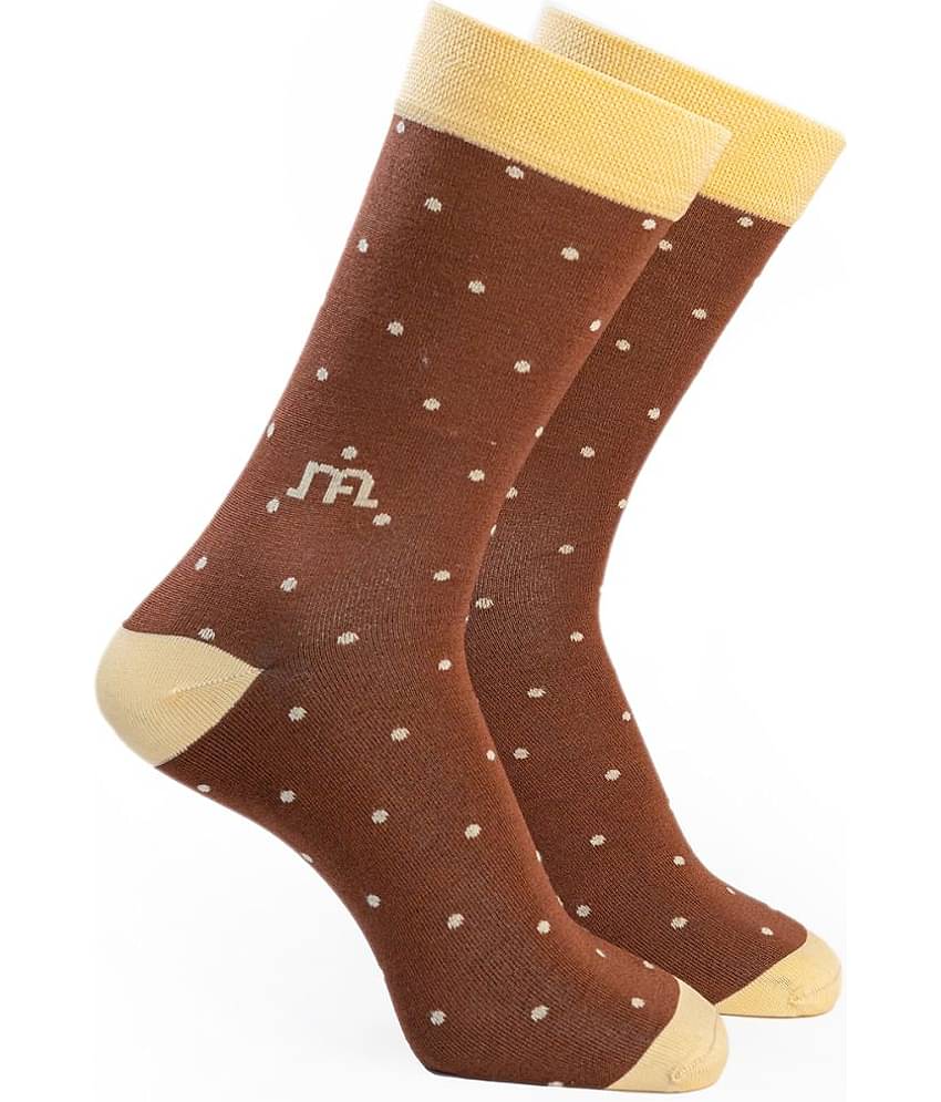 Man Arden Bossy Brown Edition Designer Socks, Casual, Office, Egyptian Premium Cotton Quality, 1 Pair