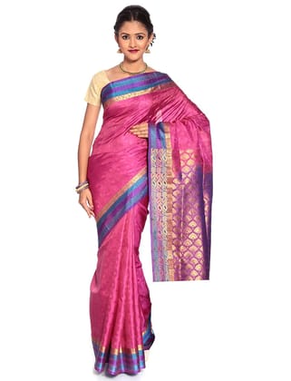 Pink Kanchipuram Silk Saree
