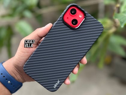 iPhone 14 Series Cover - Real Aramid Kevilar Case with Ultra Thin Carbon Fiber-iPhone 14 Plus / Black
