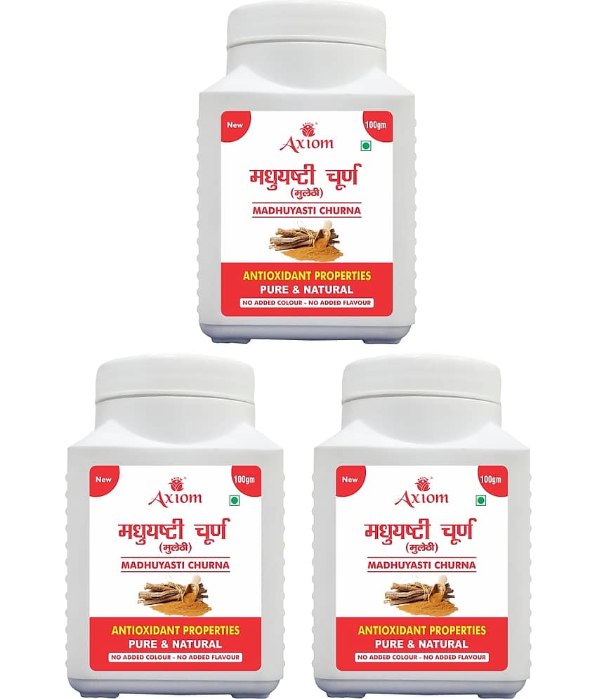 Axiom Madhuyasti Churna (Pack of 3)|100% Natural WHO-GLP,GMP,ISO Certified Product