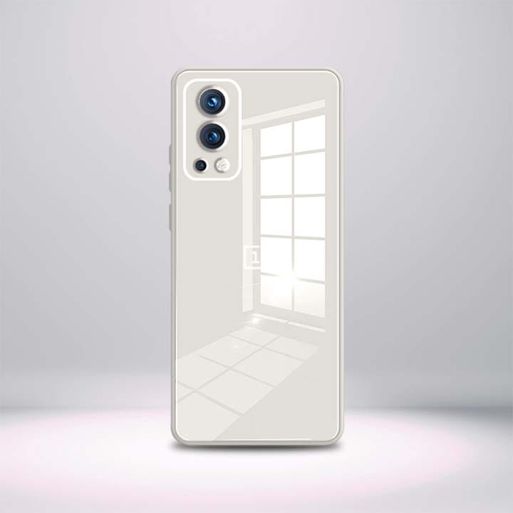 OnePlus Nord 2 Aqua Square Tempered Glass Case-White