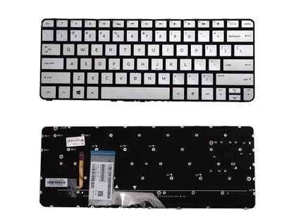Laptop Keyboard Compatible For HP Spectra X360-13T-4000 Backlight Silver