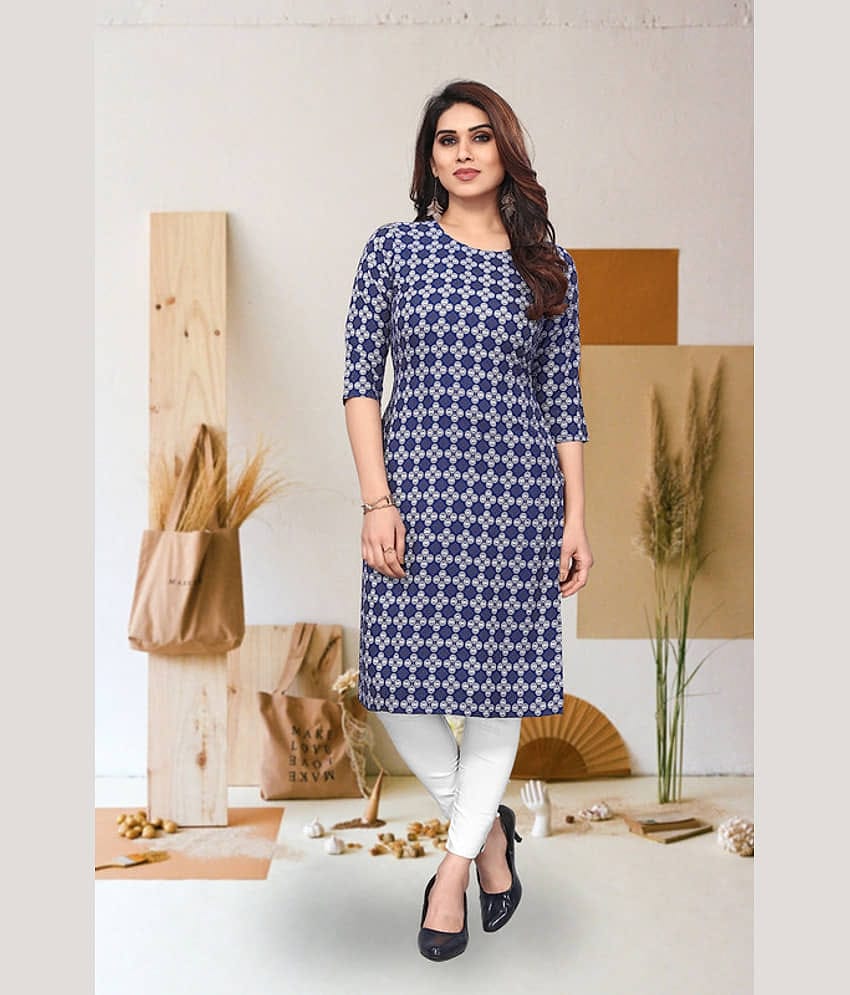 KETAKI FASHION Pack of 1 Crepe Printed Straight Women's Kurti - ( Multicolor )