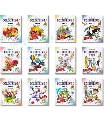 Colouring Books Set of 12 By Inikao