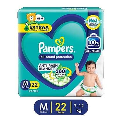 Pampers Diaper Pants - Medium, 7-12 kg, 22 pcs