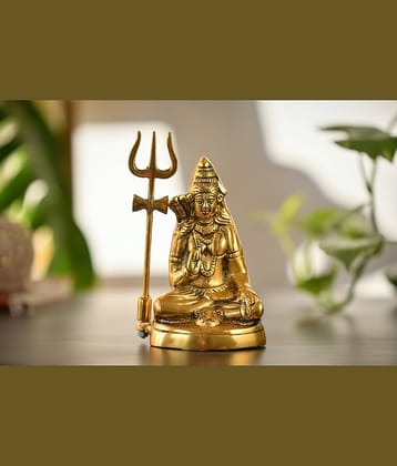 Fashion Bizz Lord Shiva|Bhole Nath|Mahadev| Shankar Ji Decorative Showpiece - 10 cm
