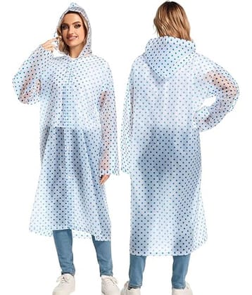 Infispace Polyester Long Raincoat - Blue