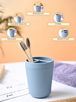 VON CASA Blue Plastic Toothbrush Holder