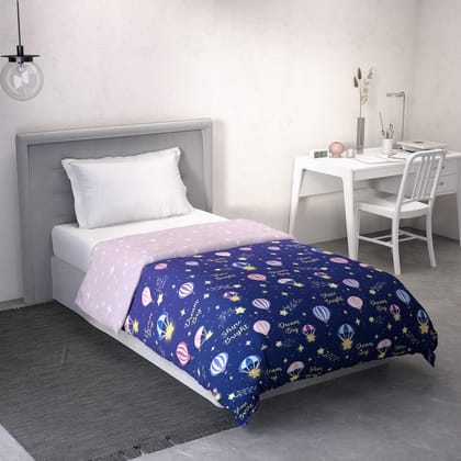DDECOR - Little Brats Collection 100% Cotton Conversational Pattern VOIL Single Dohar|137 CM X 229 CM| - Blue