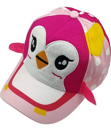 Zacharias Unisex Kids Cotton Cap kc-05 (Pink_1-4 Years) (Pack of 1)