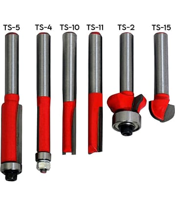 LXMI Premium Router Trimmer Bit Specially Designed for Wood Working (6pc Router trimmer bit 6.35mm)
