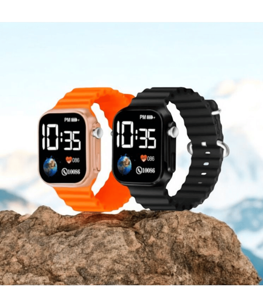 DECLASSE Black Dial Digital Boys Watch ( Pack Of 2 )