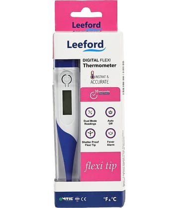 Leeford Digital Thermometer with Flexi Tip | Fever Alarm | Child & Adult Use