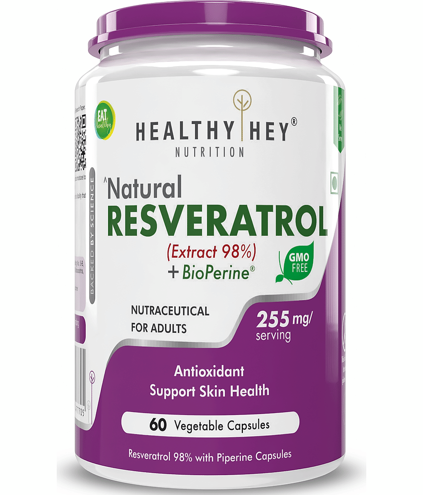 HEALTHYHEY NUTRITION Natural Resveratrol Extract 98% 260 mg Capsule