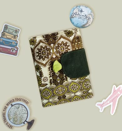 Passport Case- Green Madhubani