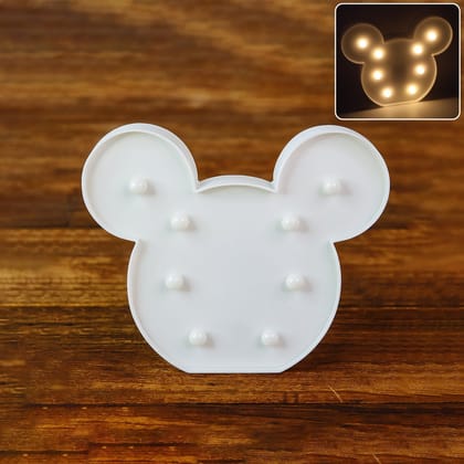 Mickey Shaped LED Decorative Night Light (1 Pc)_assorted colour