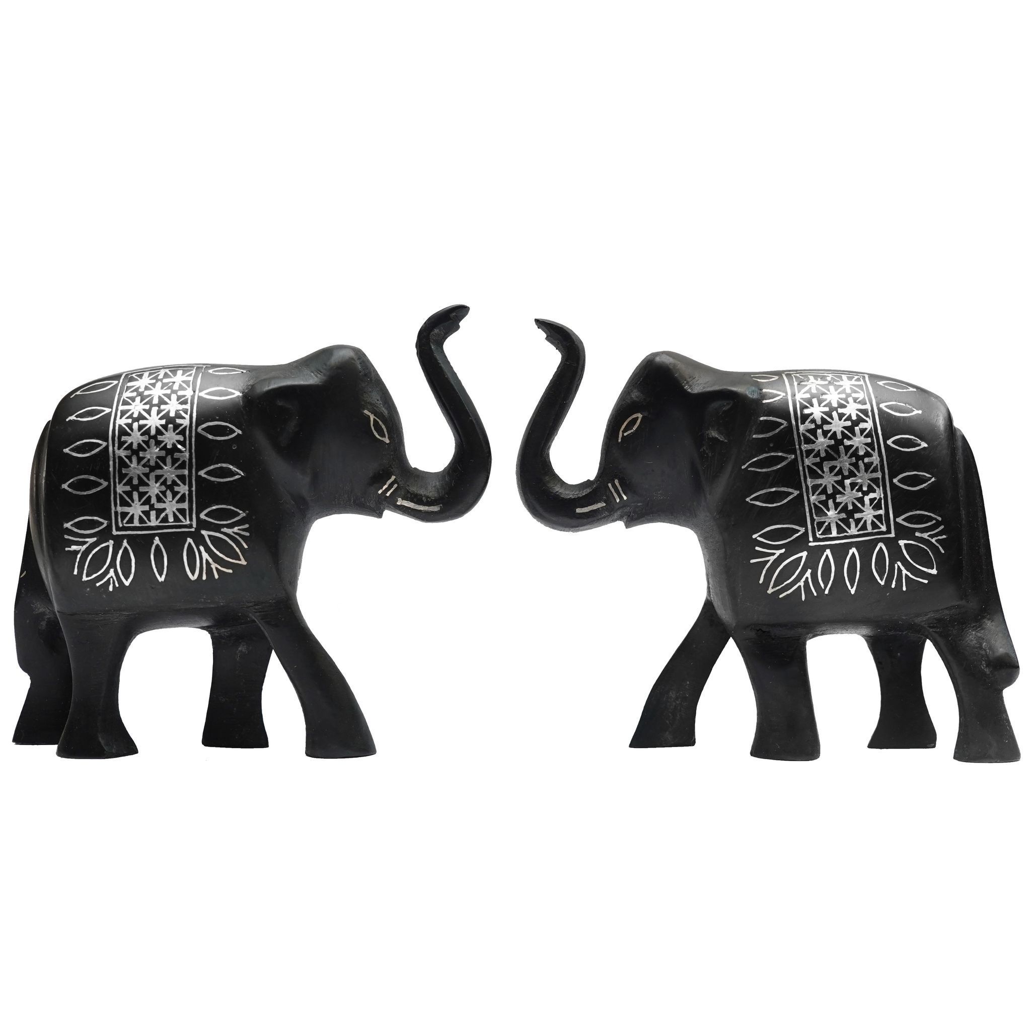 Bidri Work Elephant Pair Two Piecee Set 3 (1TMTDCOKA08479)