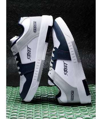 ASIAN TARZAN-04cWHTNAVY White Men's Sneakers