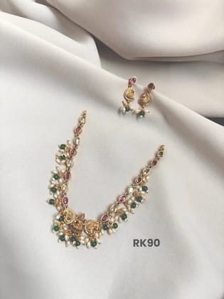 Exquisite 1 Gram Gold Chain with Matching Earrings