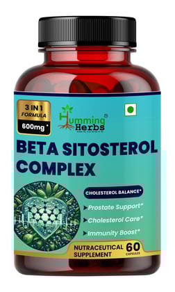 Humming Herbs Beta Sitosterol Complex 600mg - Prostate & Cholesterol Health Support - With Inositol & Alpha Lipoic Acid