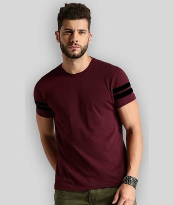 Smartees Pack of 1 Cotton Blend Regular Fit Men's T-Shirt ( Maroon )