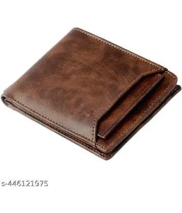 HABIBI PU Solid Men's Coin Pouch With 8 Slots For Card ( Brown , Pack of 1 )