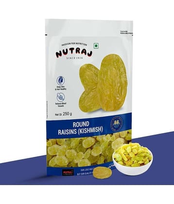 Nutraj Round Raisins 250g, Kishmish 250g, Seedless Green Kishmish