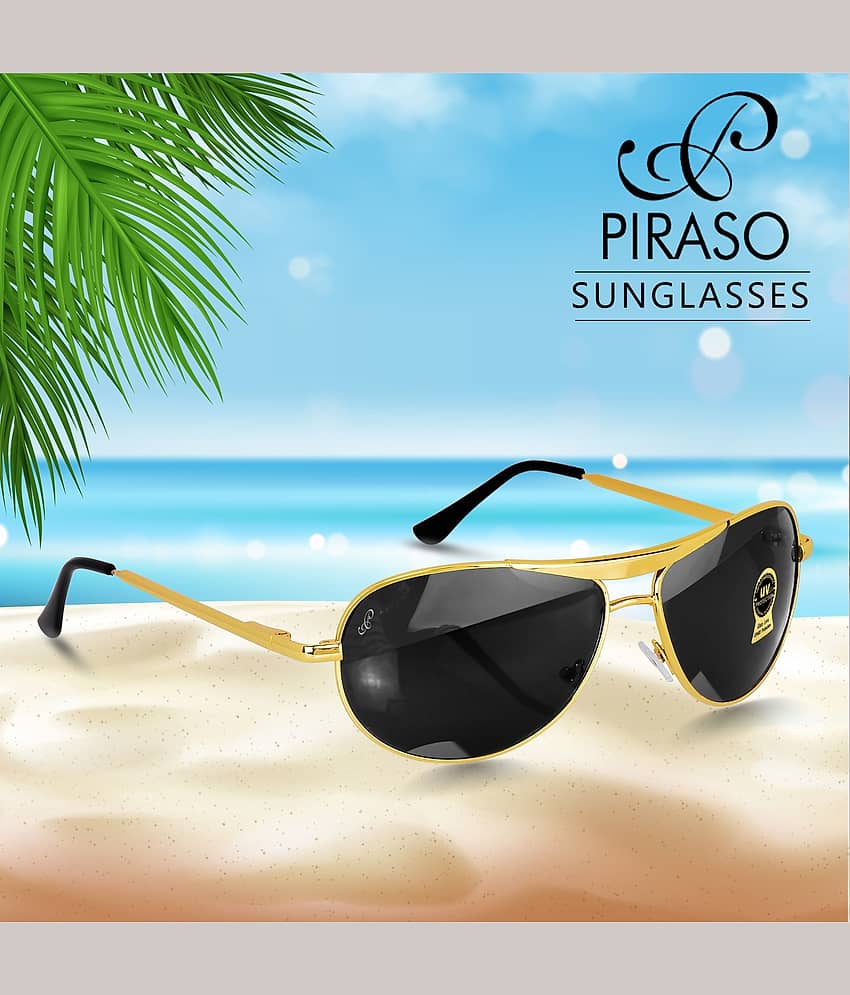 PIRASO Black Pilot Sunglasses ( Pack of 1 )