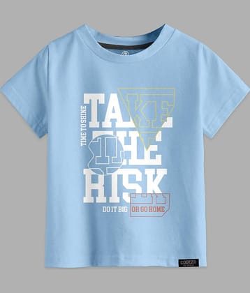 CODEZ Pack of 1 Boys Cotton Blend T-Shirt ( Sky Blue )