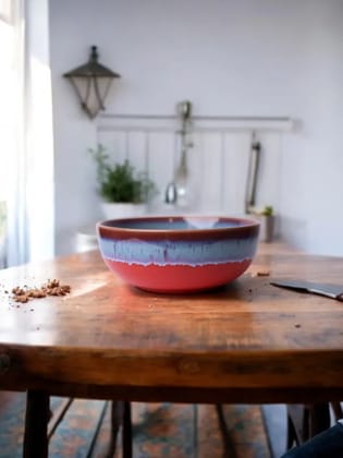 Coral Harmony Serving Bowl