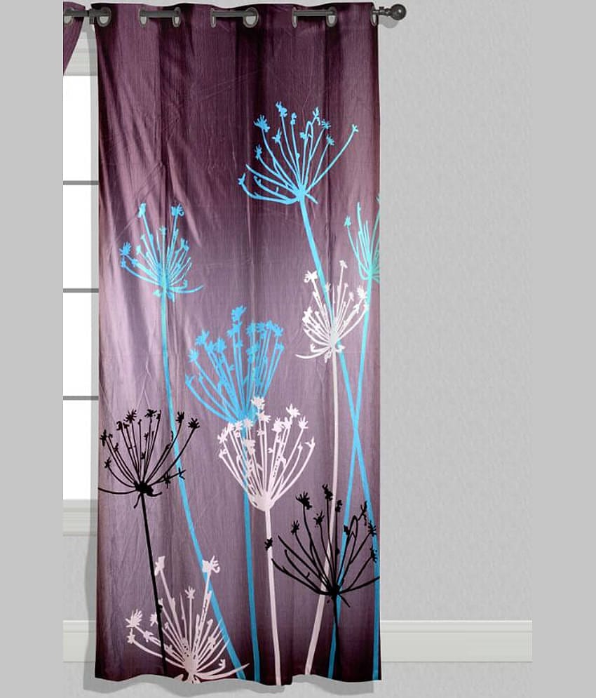 Home Style Single Long Door Eyelet Polyester Curtains Multi Color