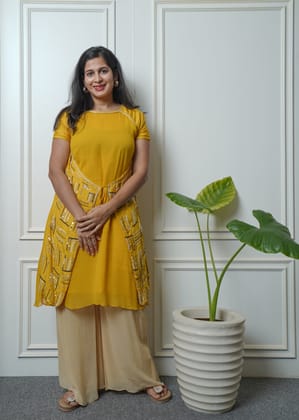 Georgette kurta and palazzo set-XL