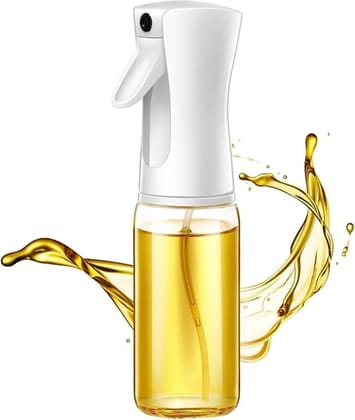 Oil Spray Bottle for Cooking, Premium Glass Oil Dispenser for Kitchen, Food Grade Refillable Oil Sprayer, Leak Proof Oil Spritzer for Air Fryer, Salad, Baking and Frying 200 ML