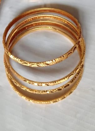 Elegant 1 Gram Gold Bangles Bracelets Set