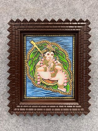 Leaf Krishna  - Without Frame 10 x 8