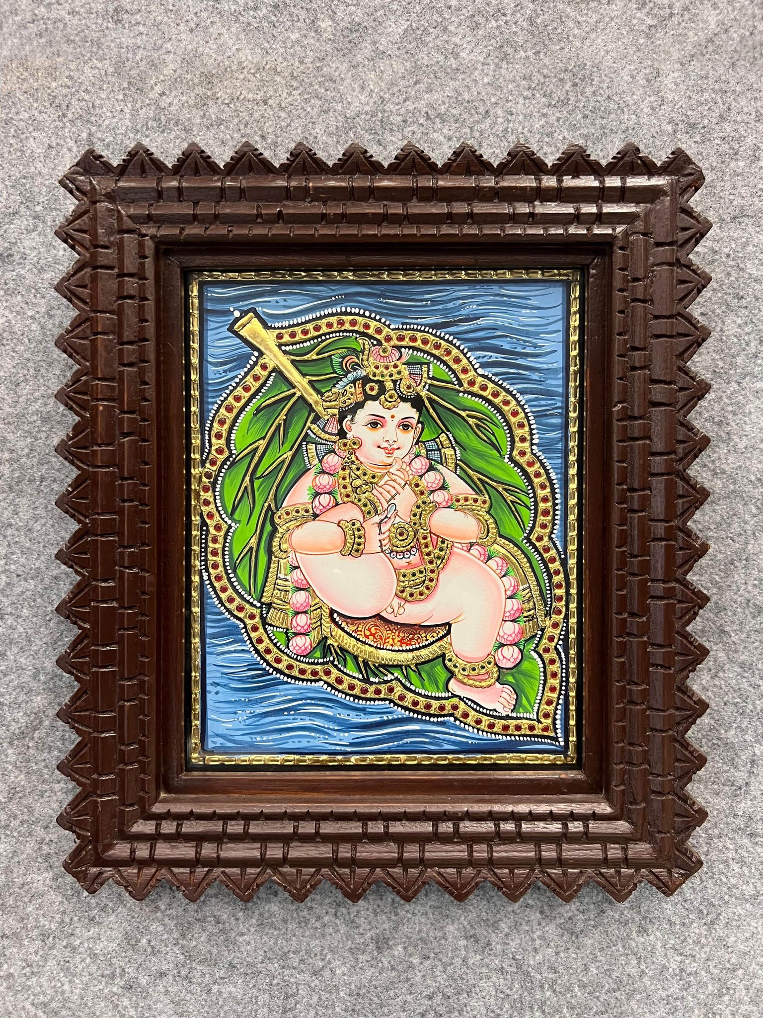 Leaf Krishna  - Without Frame 10 x 8
