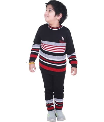 GTwo Pack of 1 Boys Woollen Blend Pullover Sweater ( Black )
