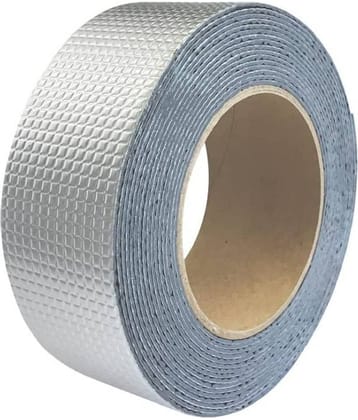 GKBOSS - Silver Single Sided Flax Tape ( Pack of 1 )