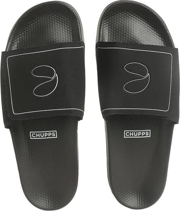 CHUPPS Black Men's Slide Flip Flop