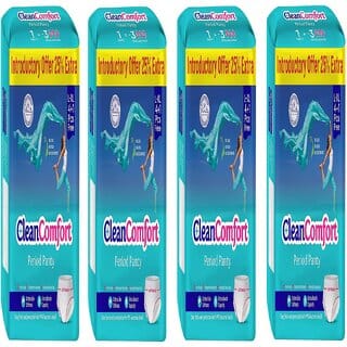 4 Packs of Clean Comfort Disposable Period Panties Combo for Women  Girls Cotton Soft Sanitary Pads L-XL (Pack of 20)