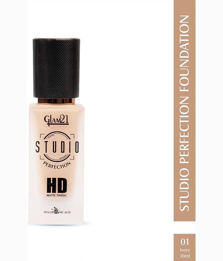 Glam21 Studio Perfection HD Matte Foundation Oil Control Long Stay Smudge & Waterproof 30ml Ivory-01