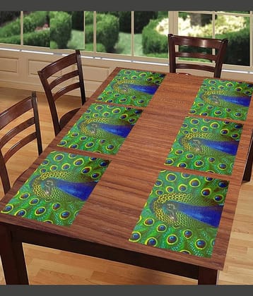 CreadCraft PVC Solid Rectangle Table Mats ( 40 cm x 30 cm ) Pack of 1 - Multi