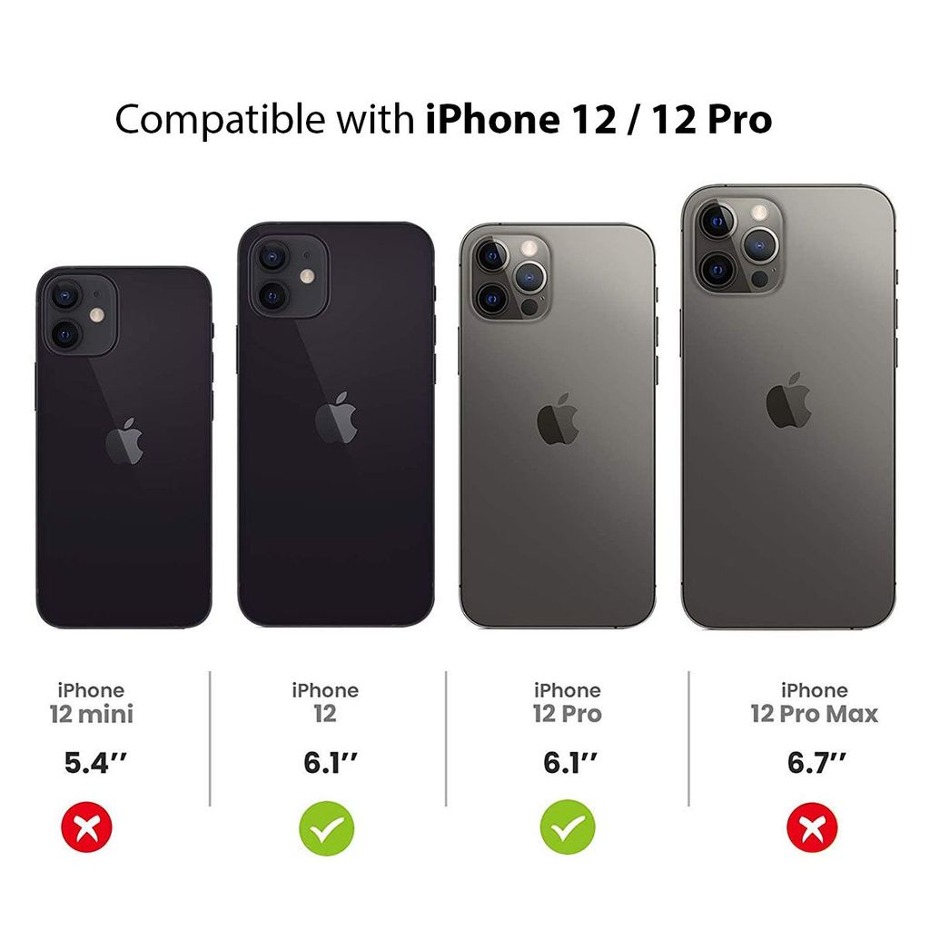 LIRAMARK PU Leather Flexible Back Cover Case Designed for iPhone 12 Pro