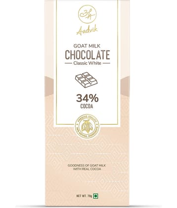 Aadvik Goat Milk Chocolate Classic White Milk Chocolate 70 g