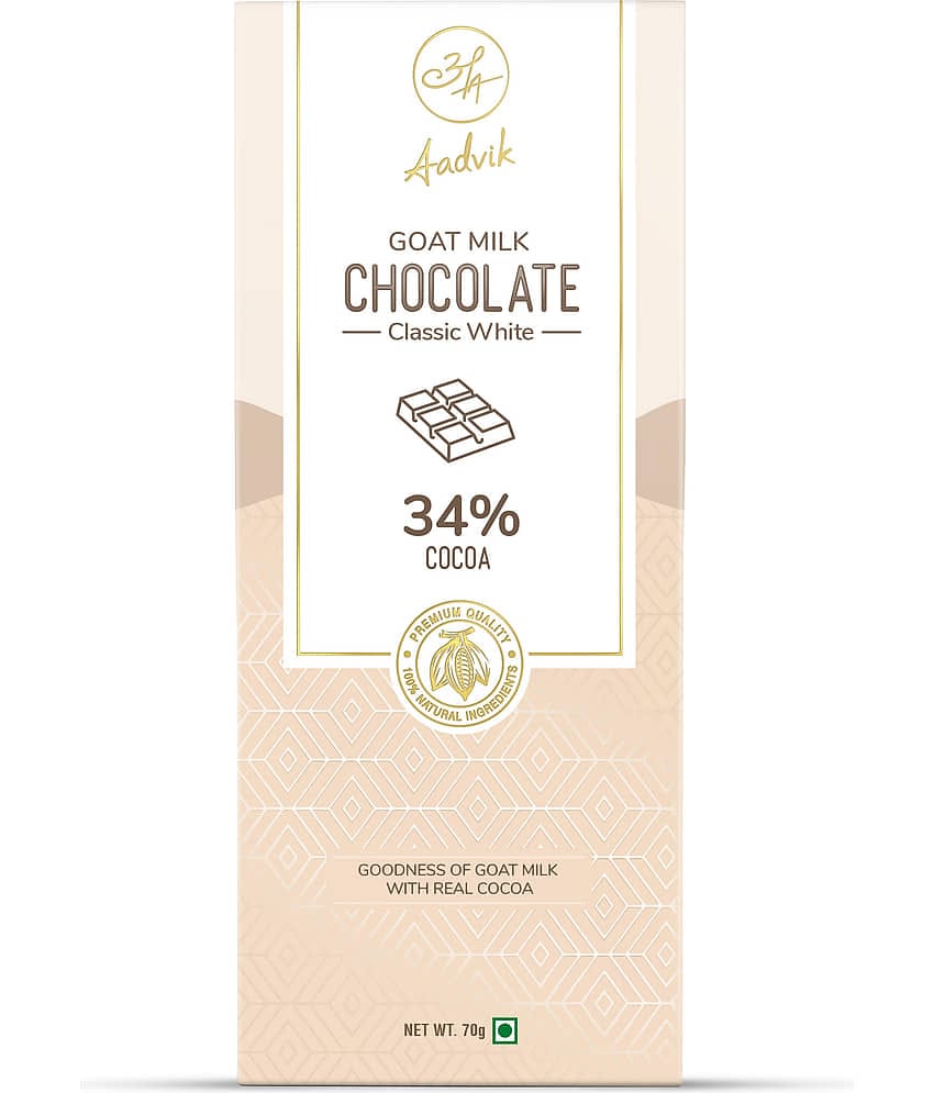 Aadvik Goat Milk Chocolate Classic White Milk Chocolate 70 g